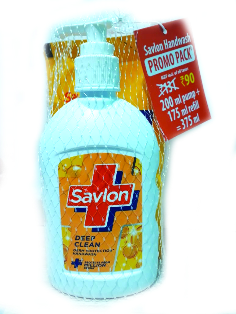 Savlon Deep Clean Handwash -200ml Pump + 175 ml, Refill combo 